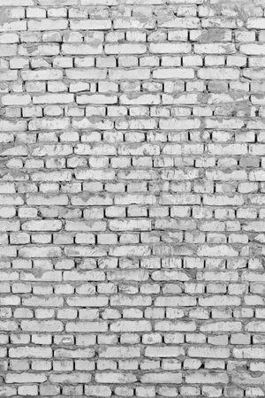 Grey Textured Brick Wall Background.の写真素材