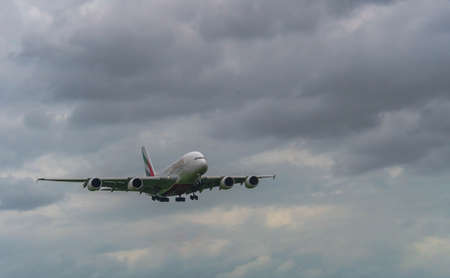 Kuala Lumpur Internal Airport, Malaysia, 3rd March, 2017, Emirates aircraft landing at the airport...