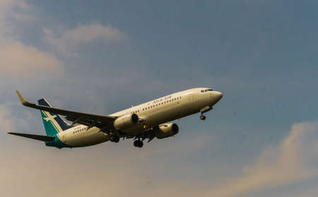 Kuala Lumpur Internal Airport, Malaysia, 7th March, 2017, Silk Air aircraft landing at the airport