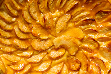 Homemade apple pie backgroundの写真素材