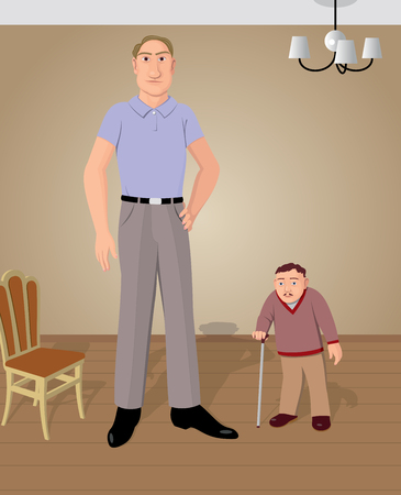 Big and littleのイラスト素材