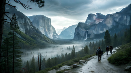 Yosemite Valley, Yosemite National Park, California, usaの素材