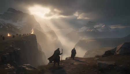 Foggy mountain landscape in Iceland. Dramatic and picturesque scene.の素材