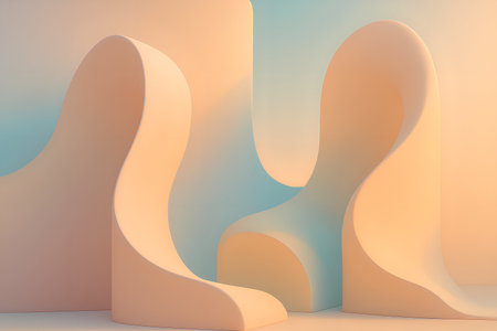 Abstract background. 3d rendering, 3d illustration. Minimal scene.の素材
