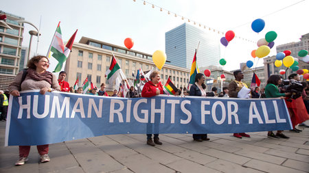 Pro Palestine manifestation held in Milan. People took to the streets to claim  Gaza and Palestine freedom against israel war and bombingの素材