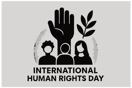 International Human Rights Day vector design template. Suitable for greeting card, poster and bannerのイラスト素材