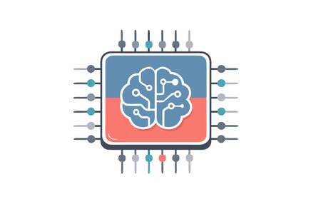 Vector illustration of artificial intelligence and machine learning in flat design style.