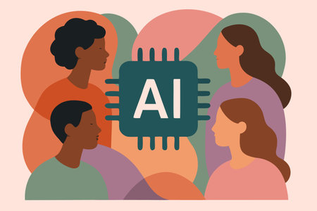 AI concept with technology icons design, vector illustration 10 eps graphic.のイラスト素材