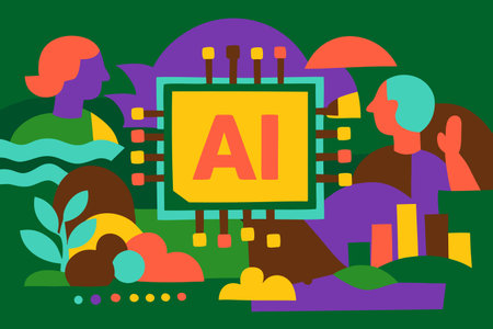 Artificial intelligence concept. AI, machine learning, neural networks. Vector illustrationのイラスト素材