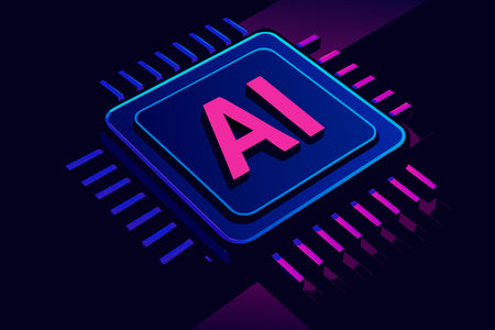 Artificial intelligence design, vector illustration eps 10. Computer chip icon