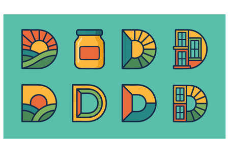 Vector illustration of a set of icons in the style of a flat designのイラスト素材