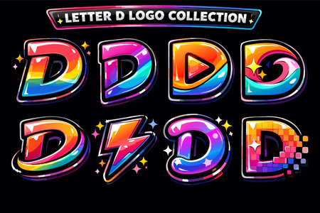 Doodles alphabet. Cartoon style. Vector illustration isolated on black background.のイラスト素材
