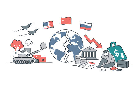 Concept of economic crisis. Vector illustration in a flat style.のイラスト素材