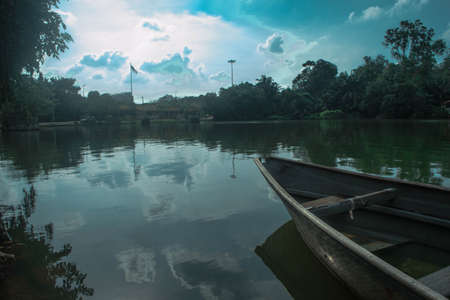 old boat at the lakeside