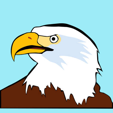 Simple eagle illustration vector design suitable for logo, icon, mascot, sticker, and t-shirt designのイラスト素材