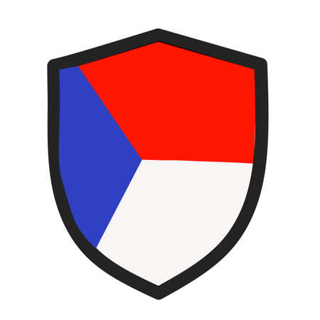 Simple vector illustration design of Czech Republic Flagのイラスト素材