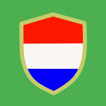 Vector illustration of the Dutch flag suitable for logo designs, icons, strikers, brands, and t-shirt screen printingのイラスト素材