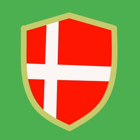 Danish flag illustration vector design suitable for  designs, icons, stickers, posters, mascots and t-shirt screen printingのイラスト素材