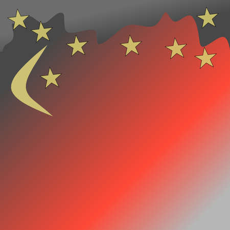 The simple design of the starry night background and the gradation of style is suitable for social media statusのイラスト素材