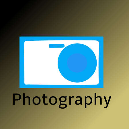Vector illustration of simple Logo Photography with gradient background suitable for mascot designs, icons, stickers, posters, screen printingのイラスト素材