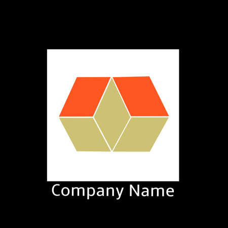 Company name logo illustration vector design suitable for brand design, icon, mascot, screen printingのイラスト素材