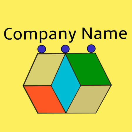 Simple illustration vector design for company name suitable for logo, icon, sticker, brand and screen printing design desainのイラスト素材
