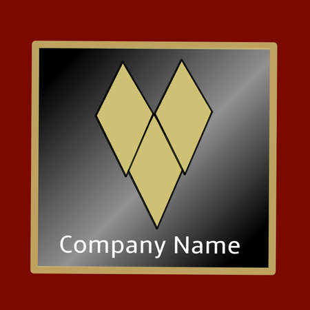 Simple illustration vector design company name logo suitable for brand, icon, sticker, mascot and screen printing designsのイラスト素材