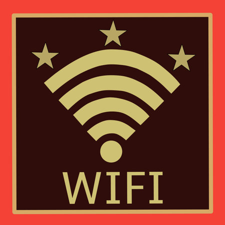 Simple illustration vector design of wifi icon suitable for logo designs, brands, stickers, mascots, and screen printingのイラスト素材