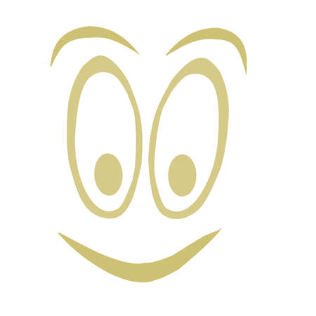 Simple vector design of happy feeling icon suitable for designs, logos, mascots, stickers and screen printingのイラスト素材