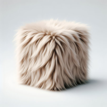 Fur on a white background. Isolate. Shallow depth of field.の素材