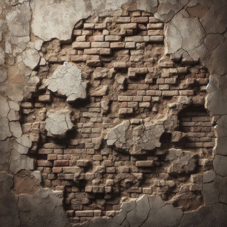 Old brick wall texture background for interior exterior decoration and industrial construction concept design.の素材