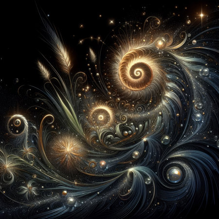 abstract fractal. Fractal art background for creative design. Decoration for wallpaper, desktop, poster, cover booklet. Print for clothes, t-shirt. creative illustration for designの素材