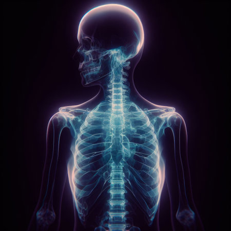X-Ray image of human body, x-ray image.の素材