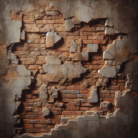 Old brick wall texture. Abstract background for design. Toned.の素材