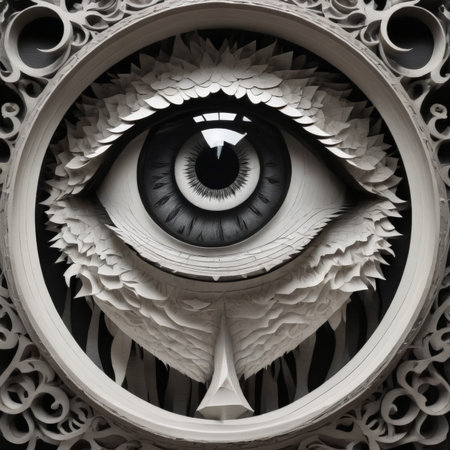 Eye of God in a window of a temple in Istanbul, Turkeyの素材