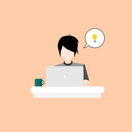 work from homeのイラスト素材
