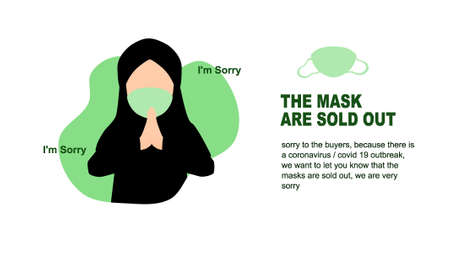 Hijab Sell Mask Covid-19のイラスト素材