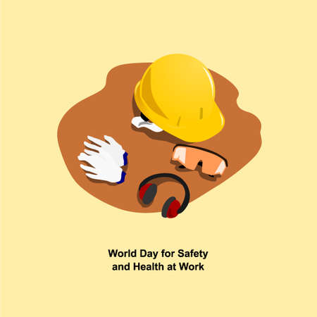 world day for safety and health at workのイラスト素材