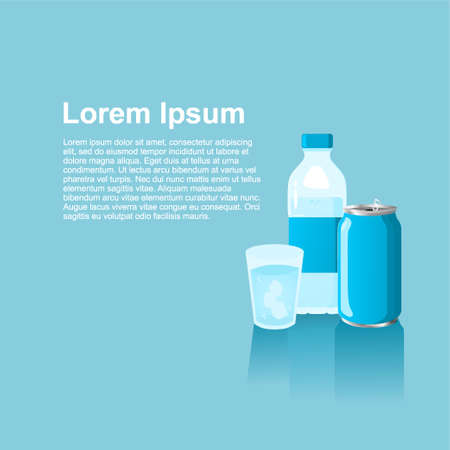 mineral water banner advertisment, very good for promotion on social media or website image files are eps and jpg, can be edited layer by layerのイラスト素材