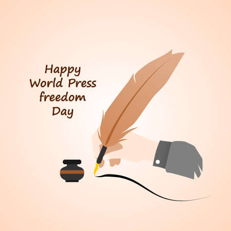 happy world press freedom day vectorのイラスト素材