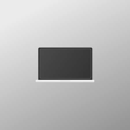 laptop or notebook design, flat and simple design, suitable for enterprise applications, programming, PC or laptop, hardware and software, support eps images that can be edited layer by layer.のイラスト素材