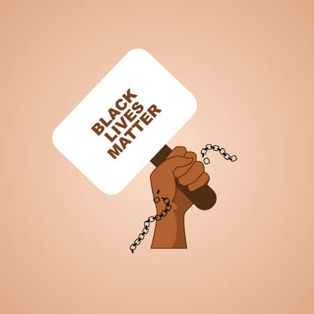black lives matter flat vector, with hand design, eps can be used with applicationのイラスト素材