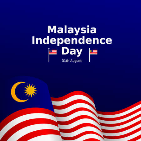 malaysia independence day vector illustration poster designのイラスト素材