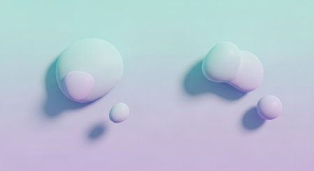 Abstract 3d rendering of geometric shapes in pastel colors. Creative background design for poster or cover.の素材