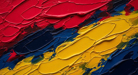 Colombian flag painted on a wall. Colorful abstract backgroundの素材