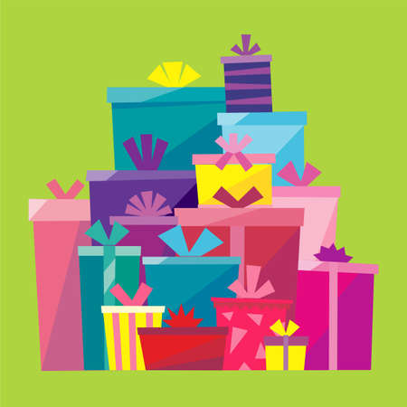 gift boxesのイラスト素材