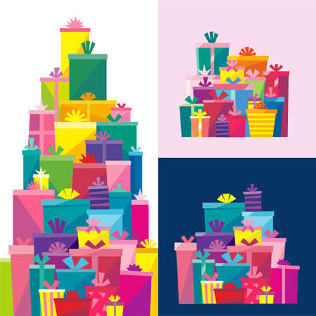 gift boxesのイラスト素材