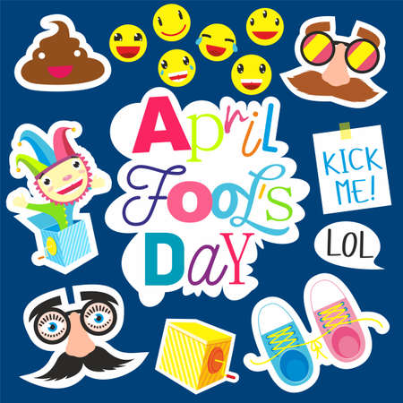 April fools day cardのイラスト素材