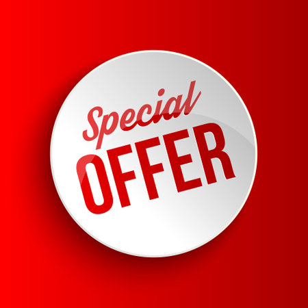 Special offer circle banner. Vector illustration.のイラスト素材