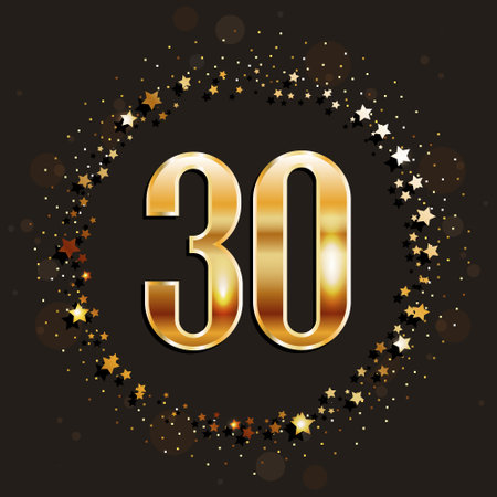 30 years anniversary. Vector illustration.